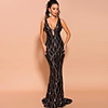 Mermaid / Trumpet Glittering Sexy Prom Formal Evening Dress V Neck Sleeveless Sweep / Brush Train Sequined with Sequin 2020