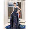 Mermaid / Trumpet Luxurious Sparkle Engagement Formal Evening Dress Sweetheart Neckline Sleeveless Detachable Sequined with Sequin Overskirt 2020 miniinthebox