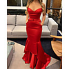 Mermaid / Trumpet Minimalist Sexy Wedding Guest Formal Evening Dress V Neck Sleeveless Sweep / Brush Train Satin with Sash / Ribbon 2020