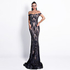 Mermaid / Trumpet Sexy bodycon Prom Formal Evening Dress Off Shoulder Sleeveless Floor Length Spandex Sequined with Sequin 2020