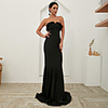 Mermaid / Trumpet Sexy bodycon Prom Formal Evening Dress Strapless Sleeveless Sweep / Brush Train Spandex with Ruffles 2020