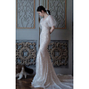 Mermaid / Trumpet Sparkle Elegant Engagement Formal Evening Dress Illusion Neck Short Sleeve Court Train Sequined with Sequin 2020