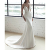 Mermaid / Trumpet Wedding Dresses V Neck Sweep / Brush Train Lace Stretch Satin Sleeveless Country Romantic with Appliques 2020