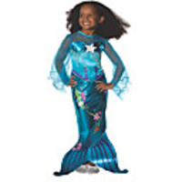 Mermaid Tail Aqua Princess Dress Flower Girl Dress Girls