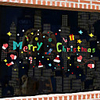 Merry Christmas Colorful Glass Stickers Decorative Wall Stickers for Christmas Decoration,  PVC Home Decoration Wall Decal Wall Decoration / Removable