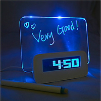 Message Board Blue Light Digital Alarm Clock with 4 USB Port Hub 1pc (USB) miniinthebox