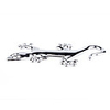 Metal Modification Vehicle-Logo 3D Car Stick Stereo - sliver gecko