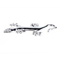 Metal Modification Vehicle-Logo 3D Car Stick Stereo - sliver gecko