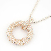 Metal Ring Pendant Alloy Necklace