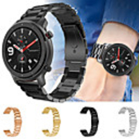 Metal Stainless Steel Watch Band Wrist Strap for Xiaomi Huami Amazfit GTR 47mm / Amazfit Stratos 2/2S / Amazfit Pace Smart Watch Bracelet Wristband Replaceable Accessories