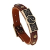 metal yin yang leather bracelet bangles brown bracelet wirstbands for men women