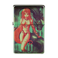 Metallic Oil Lighter with Dragon Design