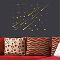 Meteor Shower Wall Stickers Mirror Wall Stickers Decorative Wall Stickers,  Acrylic Home Decoration Wall Decal Wall Decoration 1pc