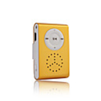 Micro SD/TF Card Reader MP3 Player With Built In Loud Speaker/LED Flashlight(Yellow)