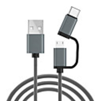 Micro USB / Type-C Cable 1.0m(3Ft) 1 to 2 Nylon USB Cable Adapter For Xiaomi / Huawei