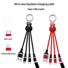 Micro USB Lightning USB C Cable All-In-1 1 to 3 2.4 A 0.2m(0.65Ft) TPE For Samsung Xiaomi HuaweiPhone Accessory miniinthebox