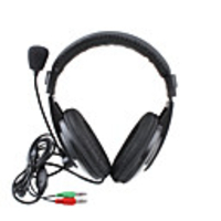 Microphone PC Headphones (Black)