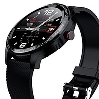Microwear L9 Full Round Touch Screen Stainless Steel Bezel Heart Rate SpO2 Monitor IP68 Waterproof Message Display Business Smart Watch