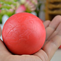 Middle Size Training Red Rope Rubber Bouncy Ball
