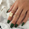 Midi Ring Geometrical Gold Alloy Floral Theme Statement Personalized Fashion 1 set Adjustable / Women