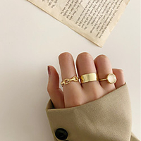 Midi Rings Classic Gold Imitation Pearl Alloy Stylish Simple European 3pcs One Size / Women