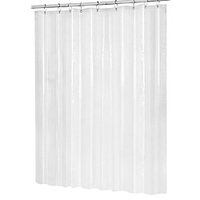 Mildew Resistant Peva Antibacterial Waterproof Shower Curtain Transparent White Transparent Bathroom Curtain Luxury Bathroom Curtain With Hook 180cmx180cm