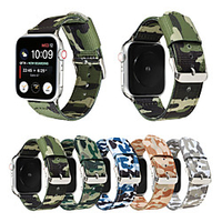 Military Camouflage Canvas Strap For Apple Watch Band 44MM/40MM/42MM/38MM Sports Bracelet For iWatch Series 5/4/3/2/1 Watch Accessories miniinthebox