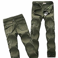 military urban tactical pants men cotton army cargo pants casual many pockets zipper soldier combat trousers army green 38