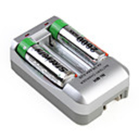 Mini 1.2V AA/AAA Battery Charger with 2 AA 2600mAh Ni-MH Batteries Kit