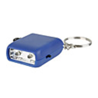 Mini 2-LED Hand-Crank Dynamo Flashlight Keychain