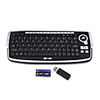 Mini 2.4G Wireless QWERTY Keyboard Trackball (Black)