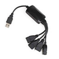 Mini 4-Port USB 2.0 480Mbps High-Speed Hub