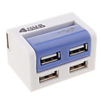 Mini 4 Port USB 2.0 Hub (Assorted Colors)