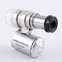 Mini 60X Jewelry Magnifier Microscope Magnifying With 2 LEDs And UV Light Pocket Jeweler Loupe Zoom Tool miniinthebox