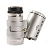 Mini 60X Microscope with 2-LED Illumination Currency Detecting UV Light (3 LR1130)
