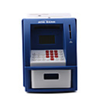 Mini ATM Coin Bank with LCD for Children-Blue