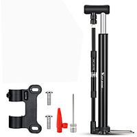 Mini Bike Pump Mini Bike Pump With Gauge Inflated For Road Bike Mountain Bike MTB Folding Bike Recreational Cycling Cycling Bicycle Aluminum Alloy Black miniinthebox