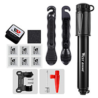 Mini Bike Pump Mini Bike Pump With Gauge Inflated For Road Bike Mountain Bike MTB Folding Bike Recreational Cycling Cycling Bicycle Aluminum Alloy Black Rough Black Silver / Black miniinthebox