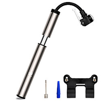 Mini Bike Pump Mini Bike Pump With Gauge Inflated For Road Bike Mountain Bike MTB Folding Bike Recreational Cycling Cycling Bicycle Aluminum Alloy Silver miniinthebox