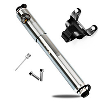 Mini Bike Pump Mini Bike Pump With Gauge Inflated For Road Bike Mountain Bike MTB Folding Bike Recreational Cycling Cycling Bicycle Aluminum Alloy Silver miniinthebox