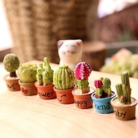 Mini Cactus Decoration Resin Modern Waterproof Home Decoration Gift 7 Pieces miniinthebox