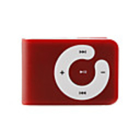 Mini Clip Plug-in Micro SD Card TF Card Reader MP3 Music Player - Dull-red