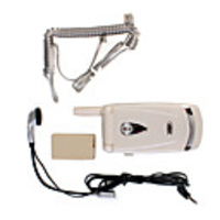 Mini Corded Land Line Flip Phone with Headset Microphone