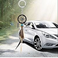 Mini Dream Catcher Keychain Pendant Handmade Gift Feather Hook Flower Wind Chime Ornament Wall Hanging Decor Art Boho Style 325CM miniinthebox