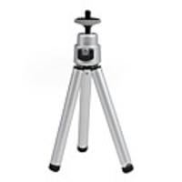 Mini Flexible Tripod Portable For Camera Silver Color
