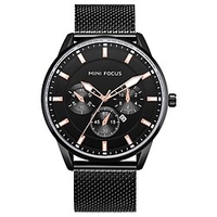 MINI FOCUS Quartz Watch for Men Analog Quartz Stylish Stylish Waterproof Calendar Fake Three Eyes Six Needles Alloy Alloy Fashion miniinthebox