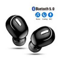Mini In-Ear 5.0 Bluetooth Earphone HiFi Wireless Headset With Mic Sport Earbuds Handsfree Stereo Sound Earphones For All Phones