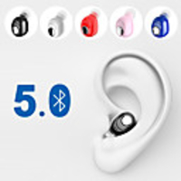 Mini In-Ear Bluetooth 5.0 Earphone HiFi Sports Wireless Headset with Mic Earbuds Handsfree Stereo Earphones for Smartphones
