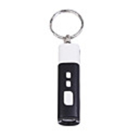 Mini LCD Flashlight-Style Digital Projection Keychain Clock-black(2 LR44)