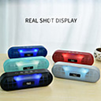 Mini LED Light Bluetooth Speaker Portable Outdoor Bass Wireless Loudspeaker 3D Stereo With Mic FM TF Card Line